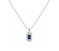 Collana Donna in Oro bianco Zaffiri+Diamanti GI-3001-72